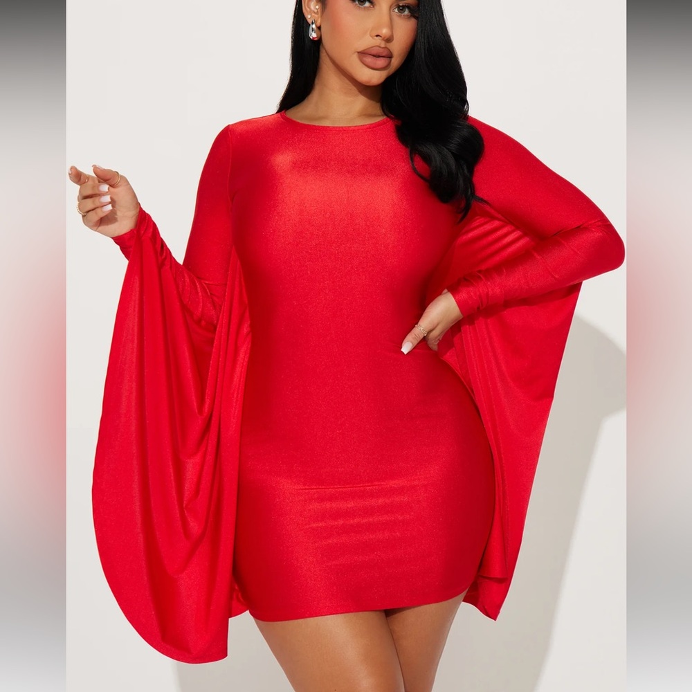 Red Mini Dress - Picture 2 of 5